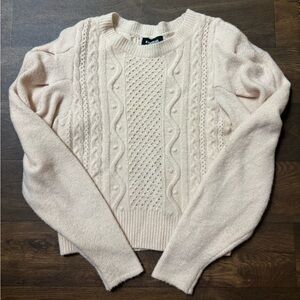 Express Cream/Peach Knit Sweater